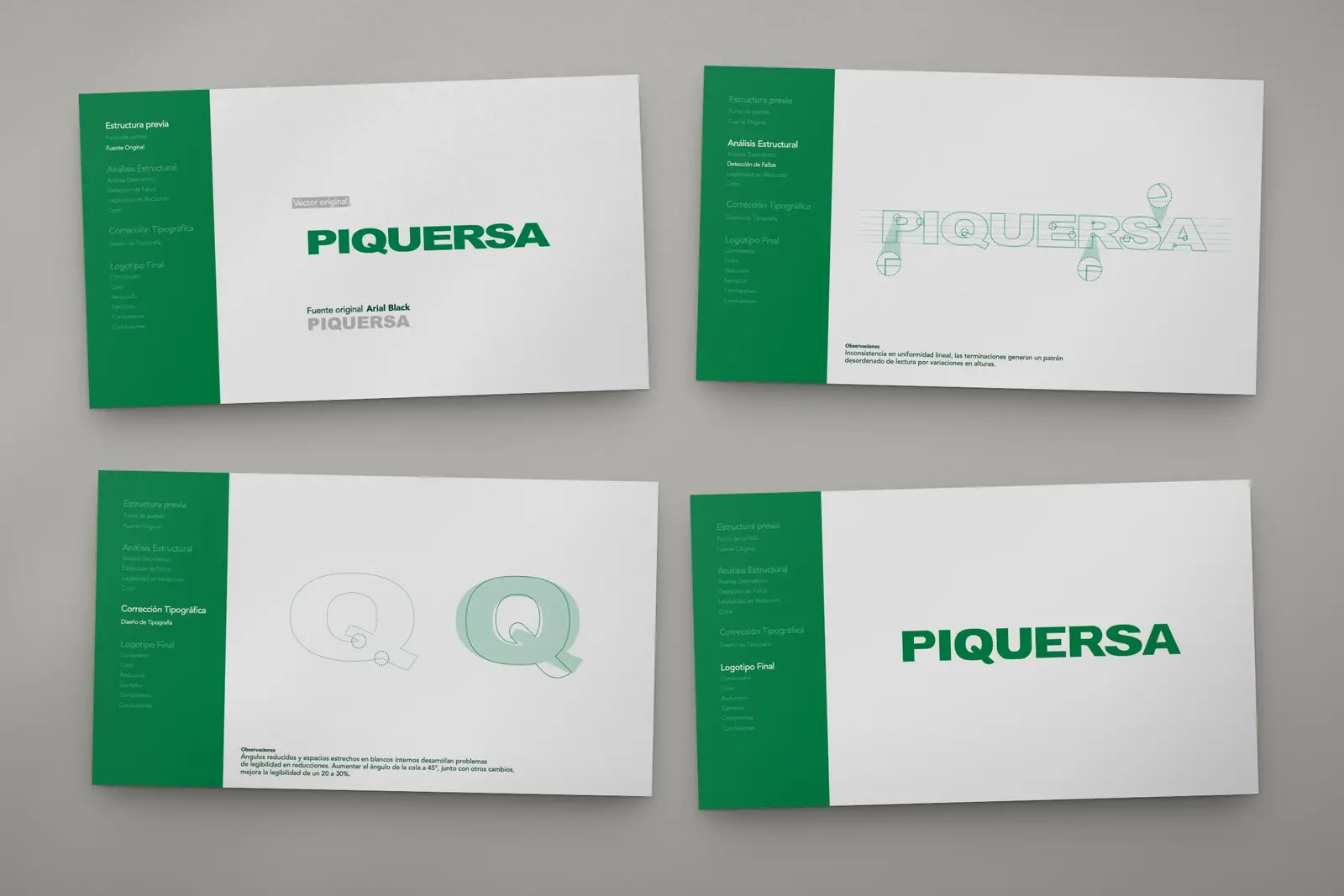 Piquersa: Análisis y corrección del logotipo